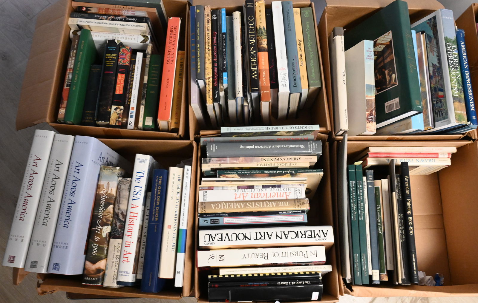 Six Box Lots of Primarily American Art Reference and Coffee Table Books (1 of 7)