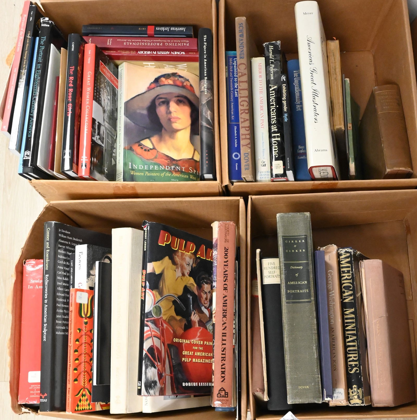 Four Box Lots of Art Reference Books on Primarily American Portraiture (1 of 5)