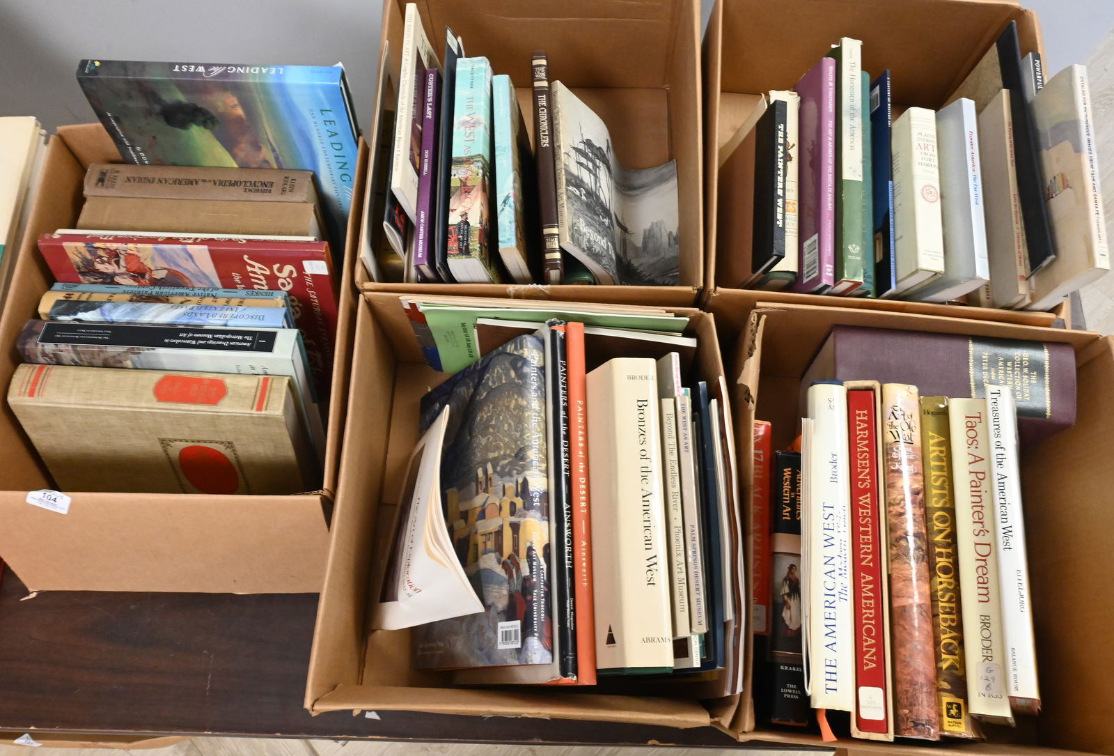 Five Box Lots of Art Reference Books on the American West (1 of 9)