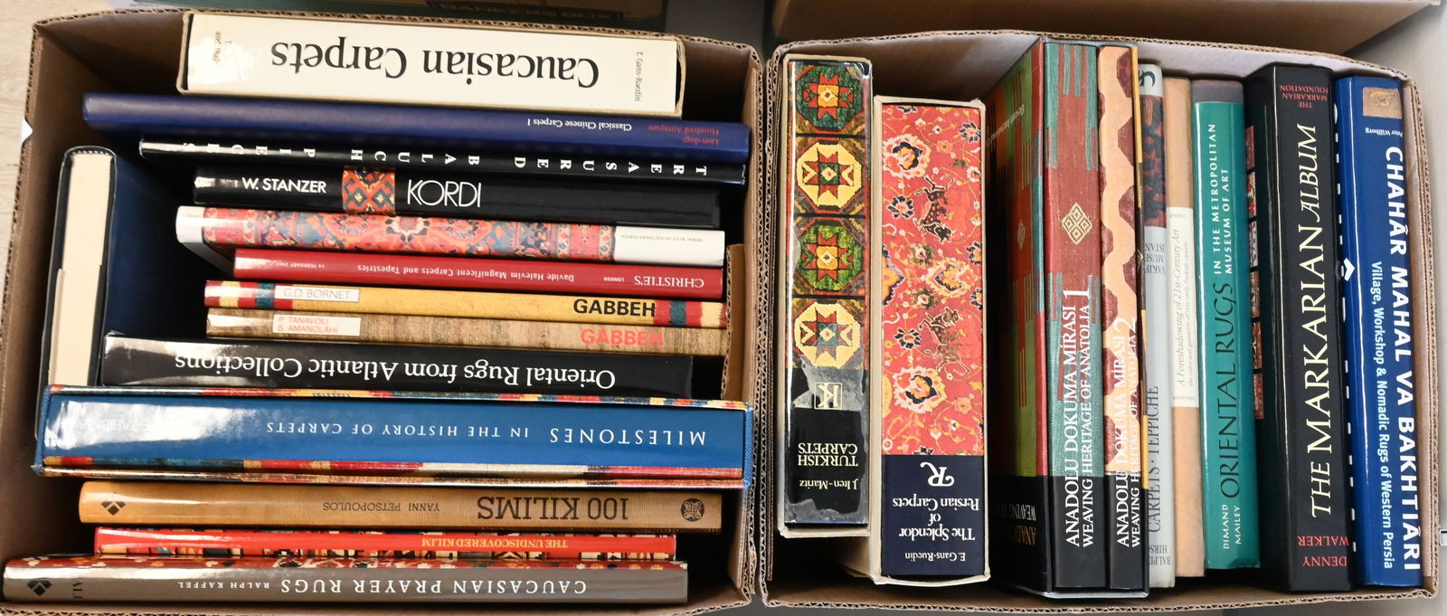 Two Box Lots of Reference Books on Oriental Carpets and Textiles (1 of 3)