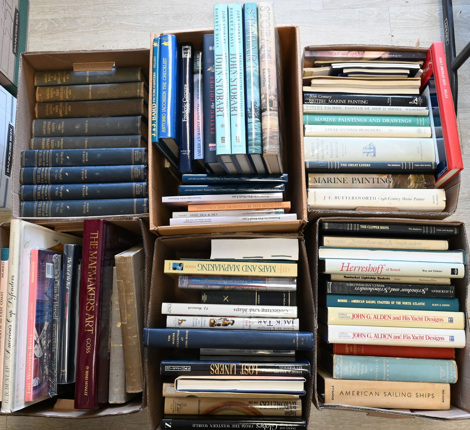 Six Box Lots of Reference Books on Nautical and Maritime Subjects (1 of 7)