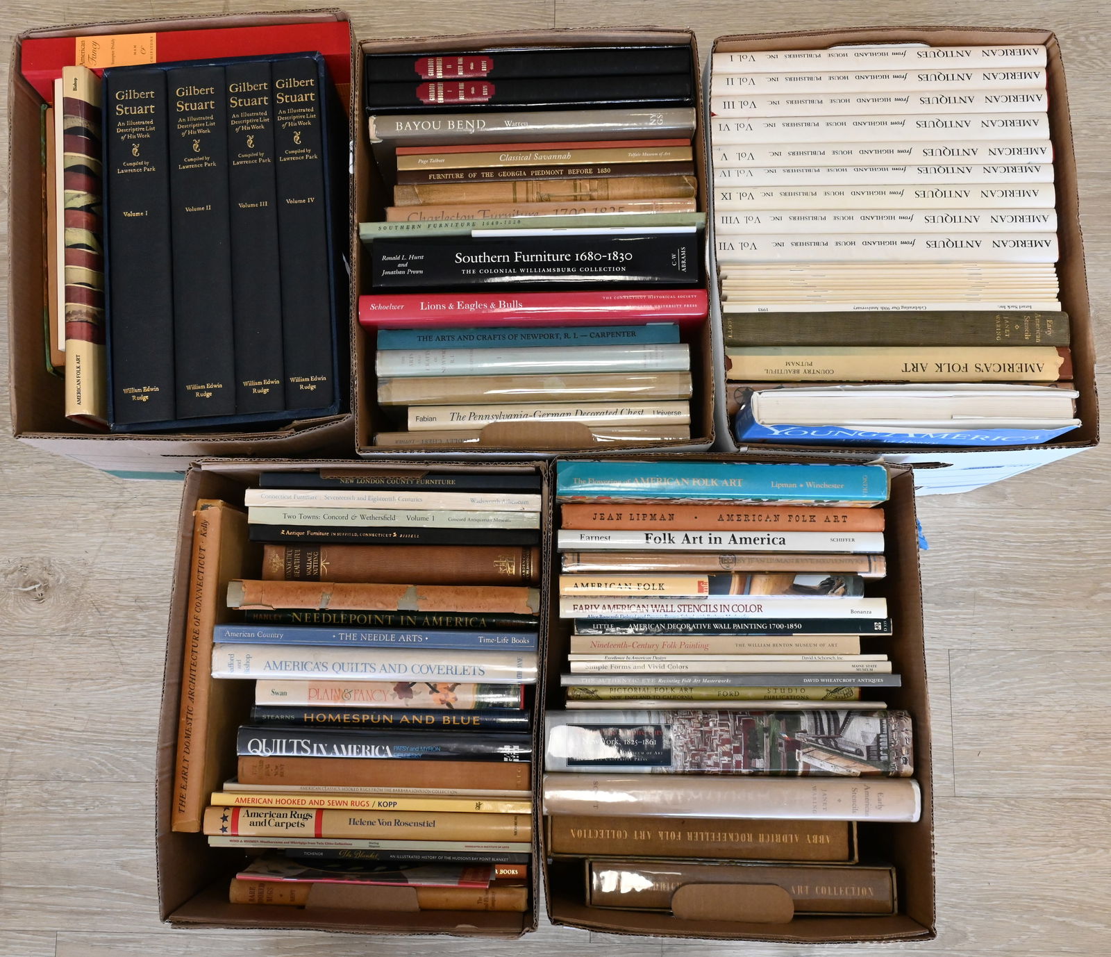 Five Box Lots of Reference Books on American Folk Art and Furniture (1 of 6)