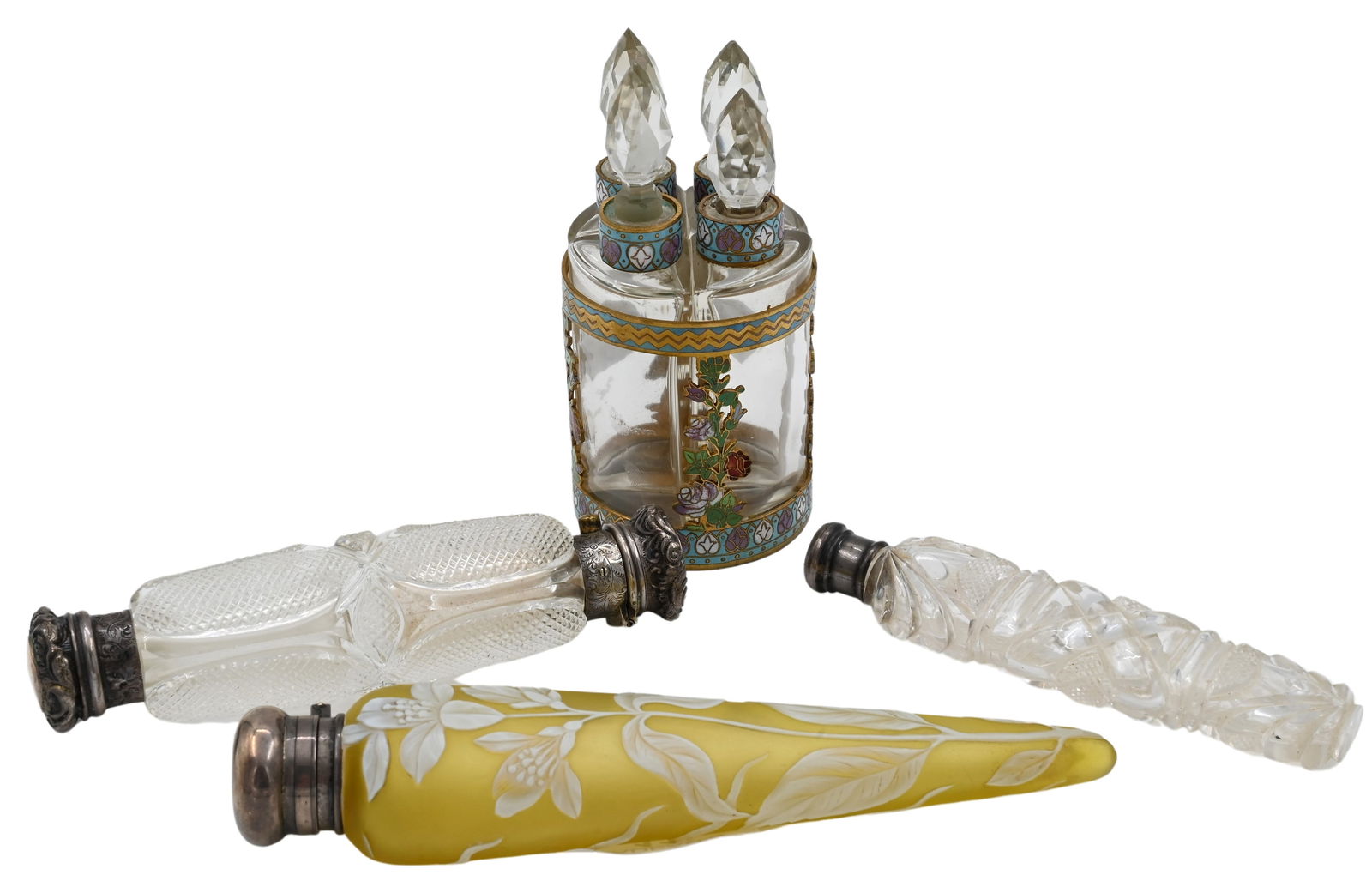 Four Piece Perfume and Scent Bottle Group (1 of 6)