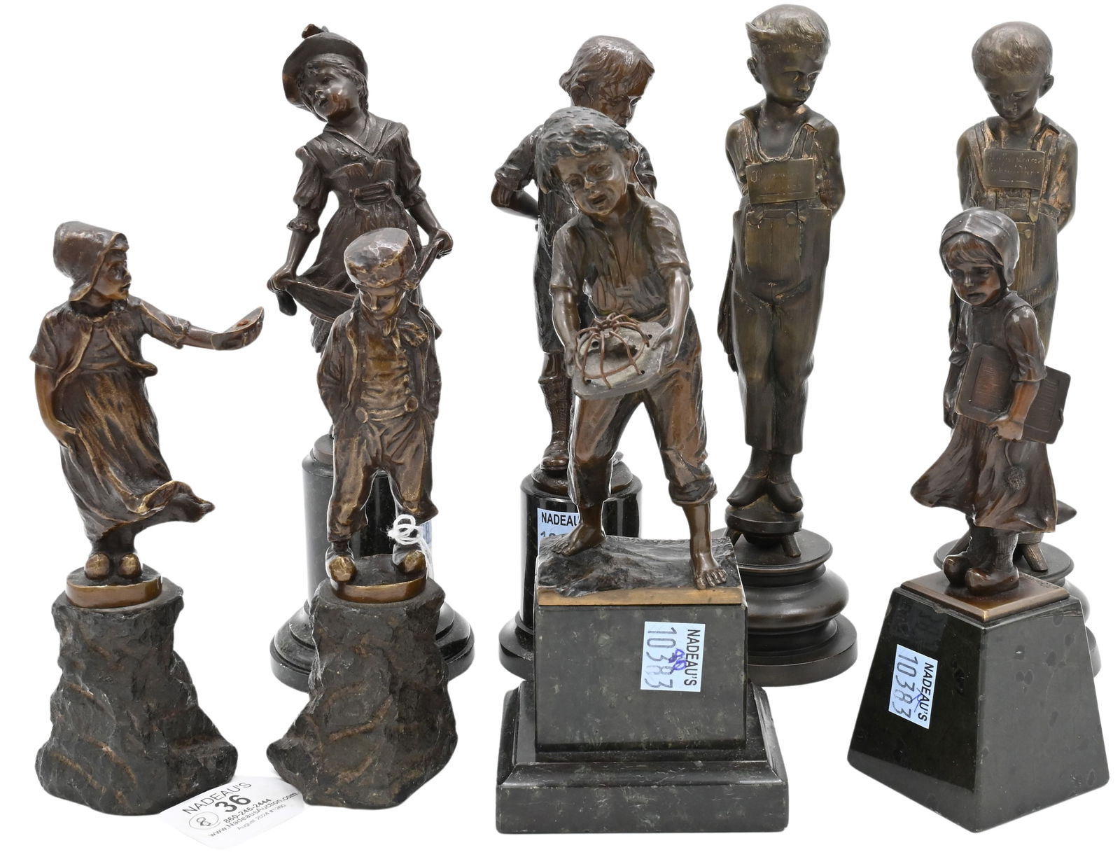 Group of Eight Small Bronze Figures of Children (1 of 9)