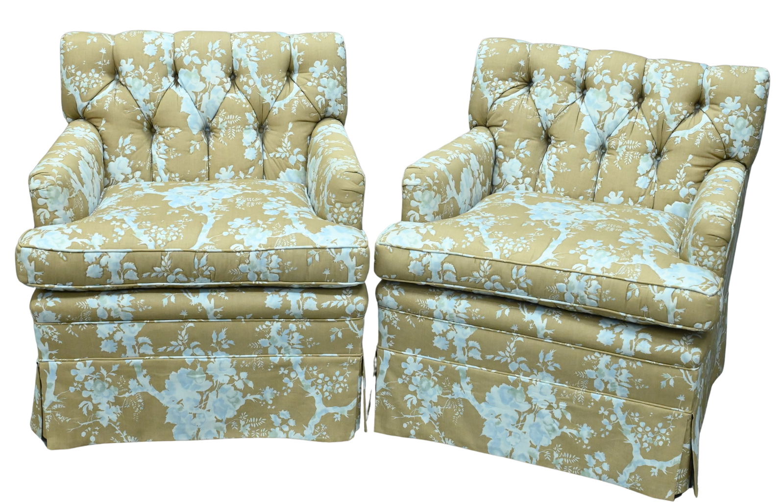 Pair of Custom Upholstered Easy Chairs (1 of 5)