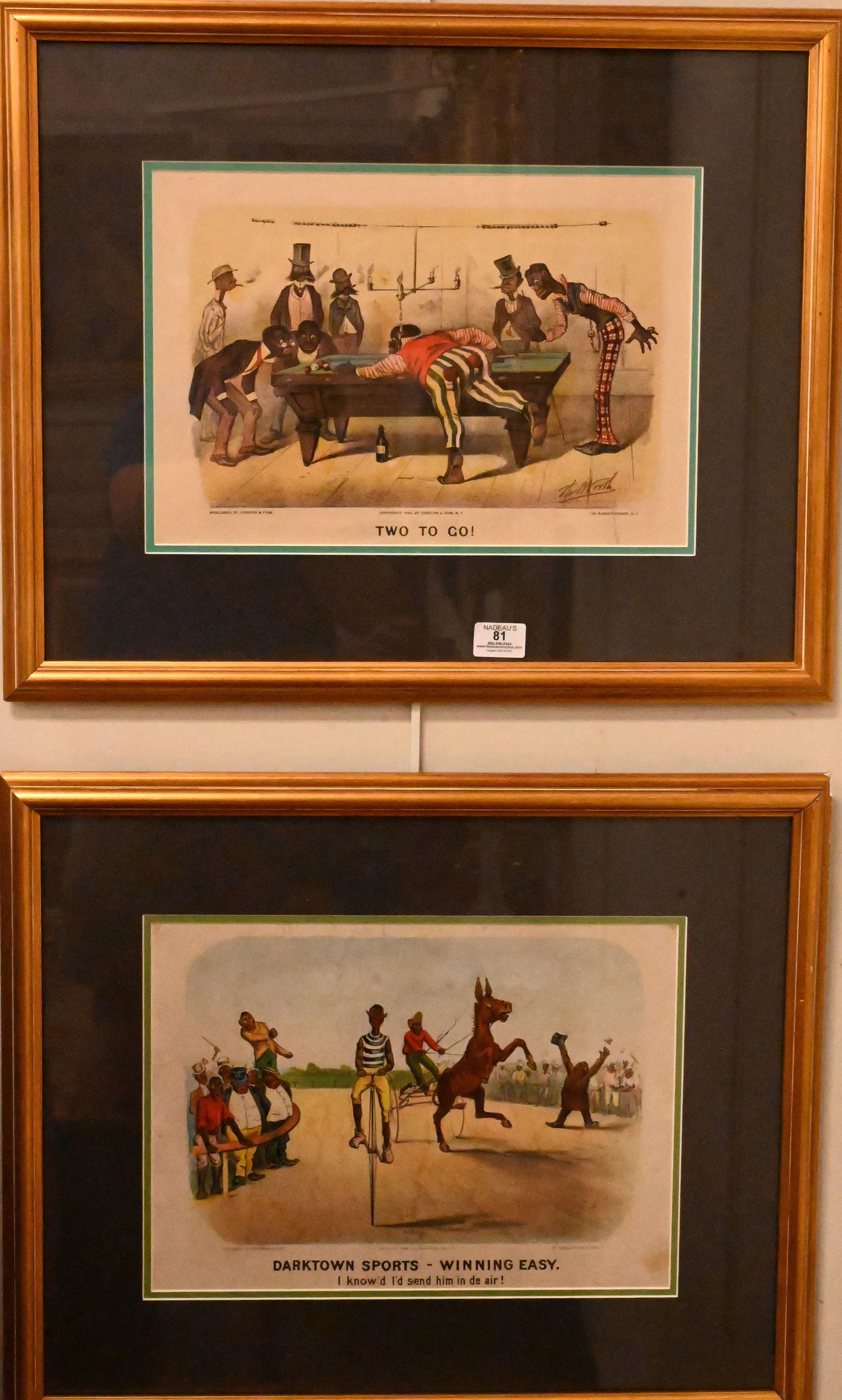 Set of Four Black Memorabilia Currier and Ives Pieces (1 of 5)