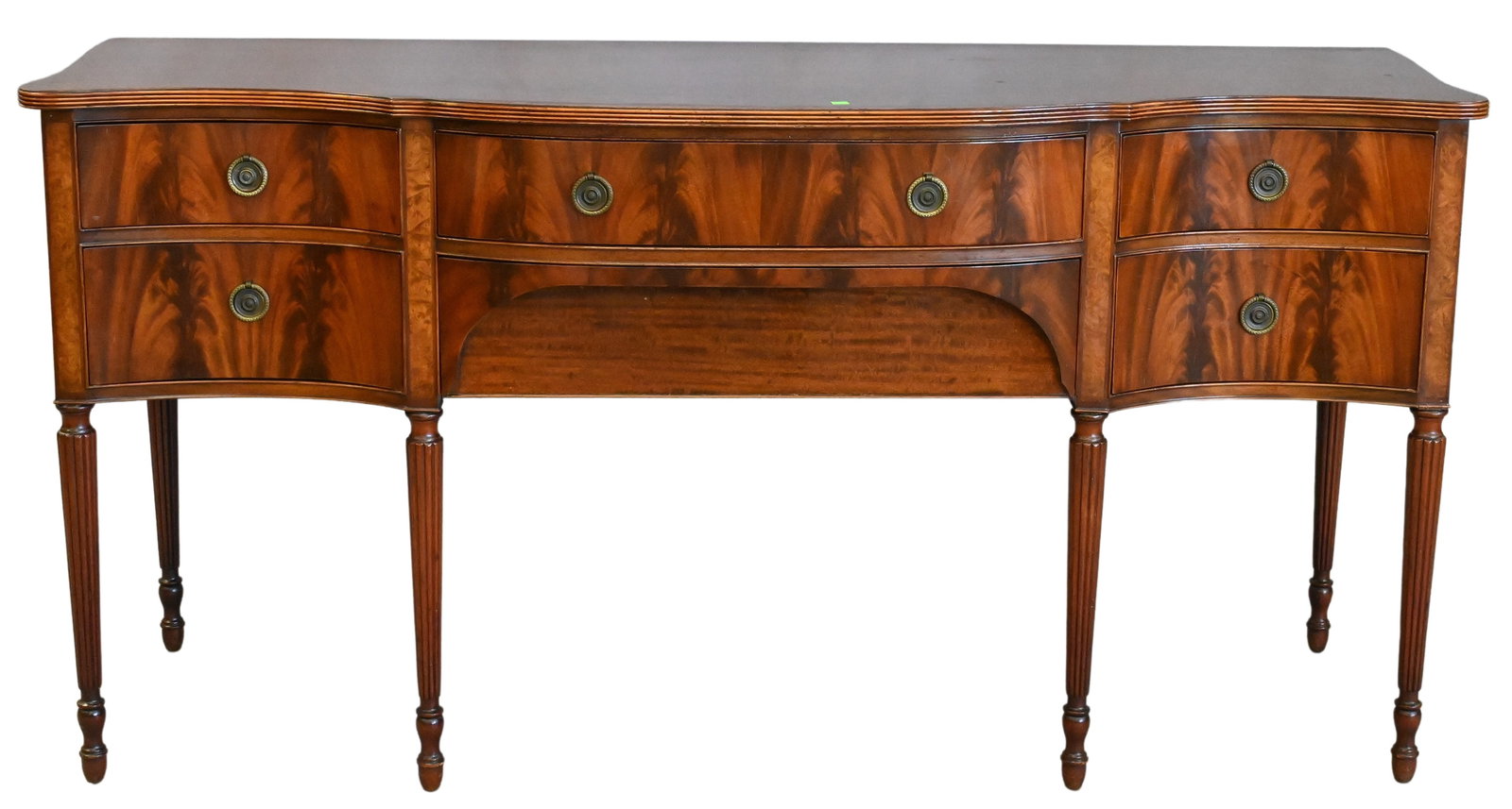 Sheraton Style Mahogany Sideboard having Six Drawers: Sheraton Style Mahogany Sideboard having Six Drawers height 36 inches, top 24 1/2" x 70"