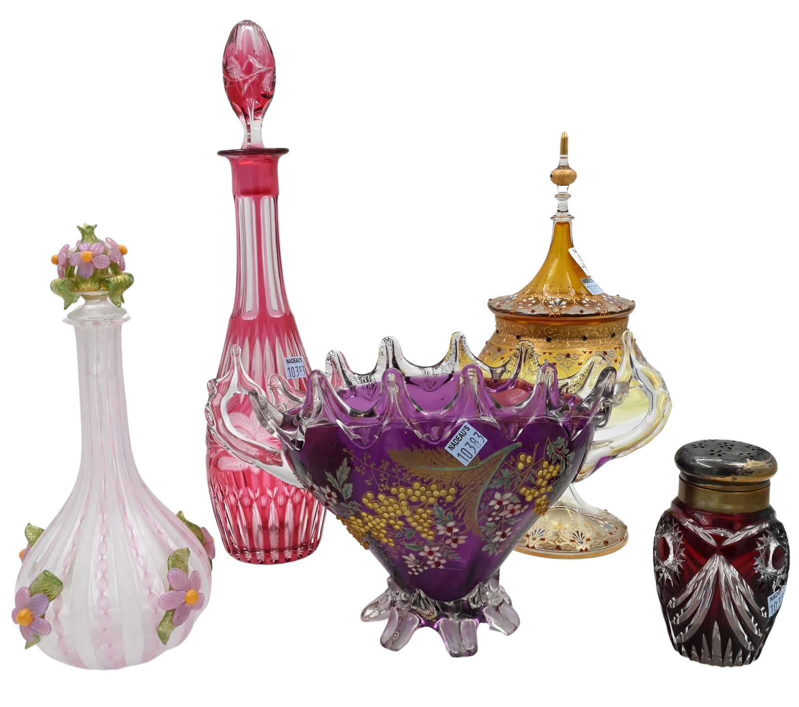 Five Piece Art Glass Group (1 of 7)