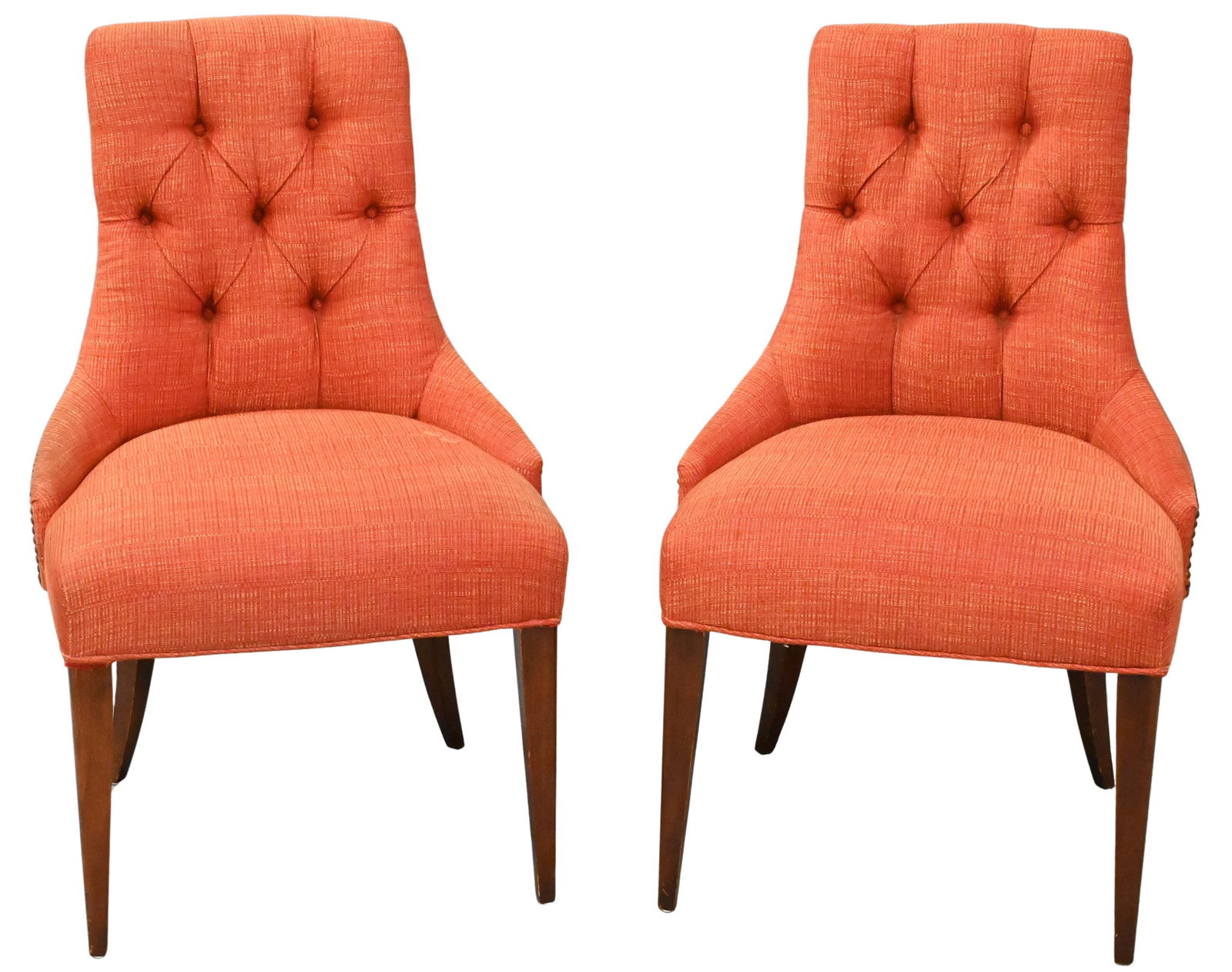Pair of Thomas Pheasant Custom Upholstered Side Chairs (1 of 4)