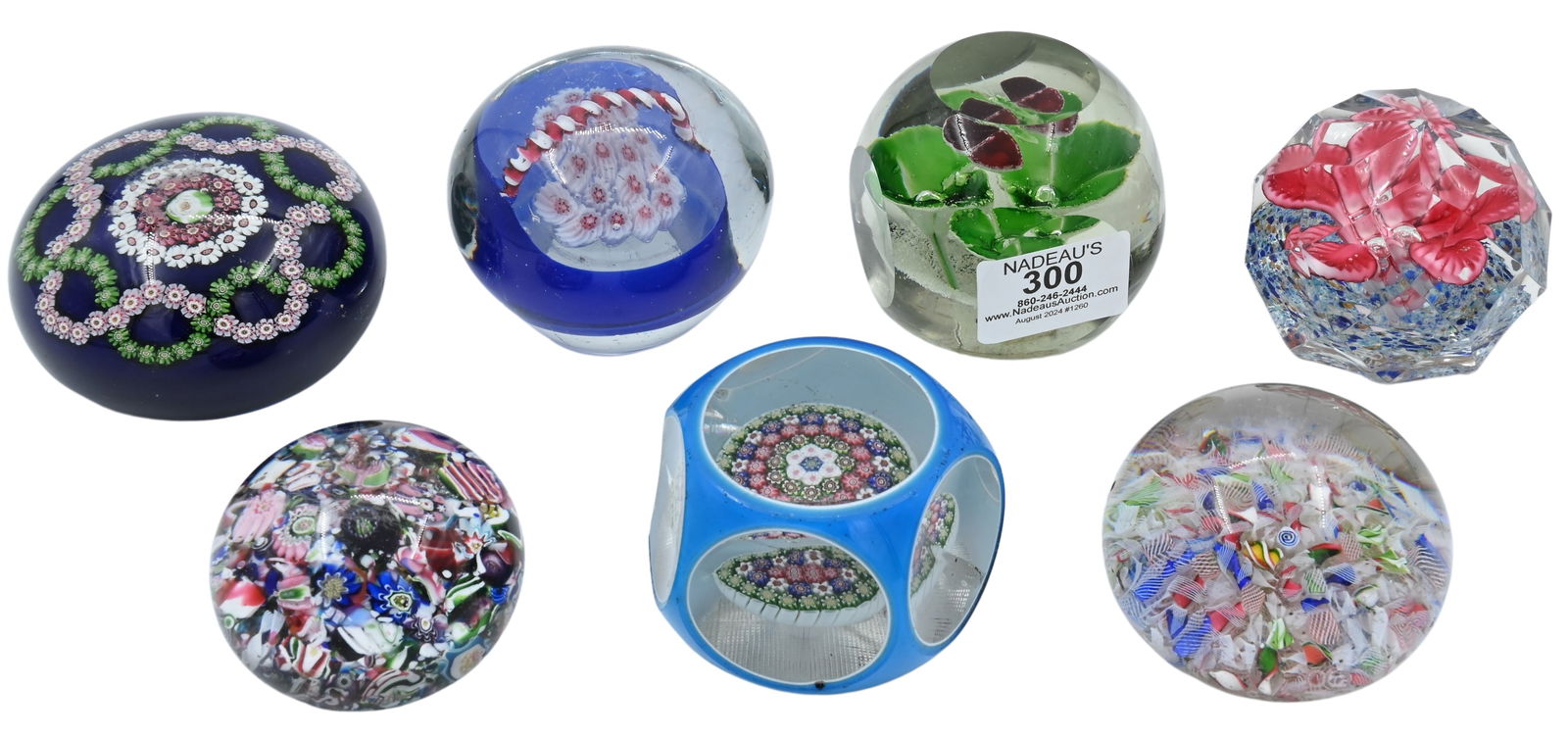 Seven Art Glass Paperweights (1 of 8)