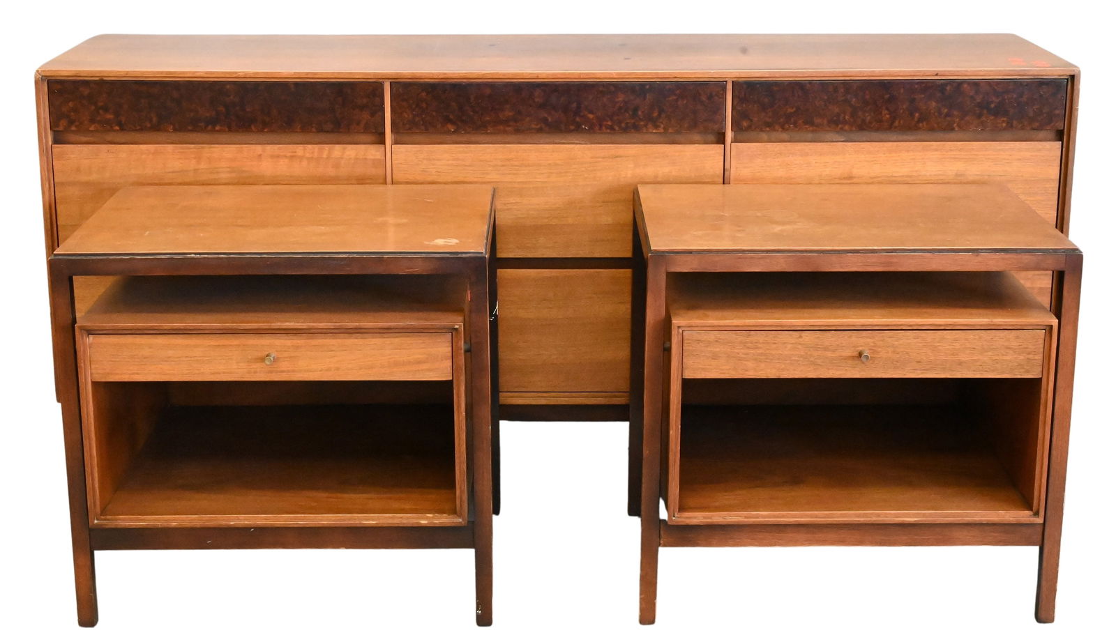 Mid Century Modern Airy Furniture Chest and Two Night Tables (1 of 5)