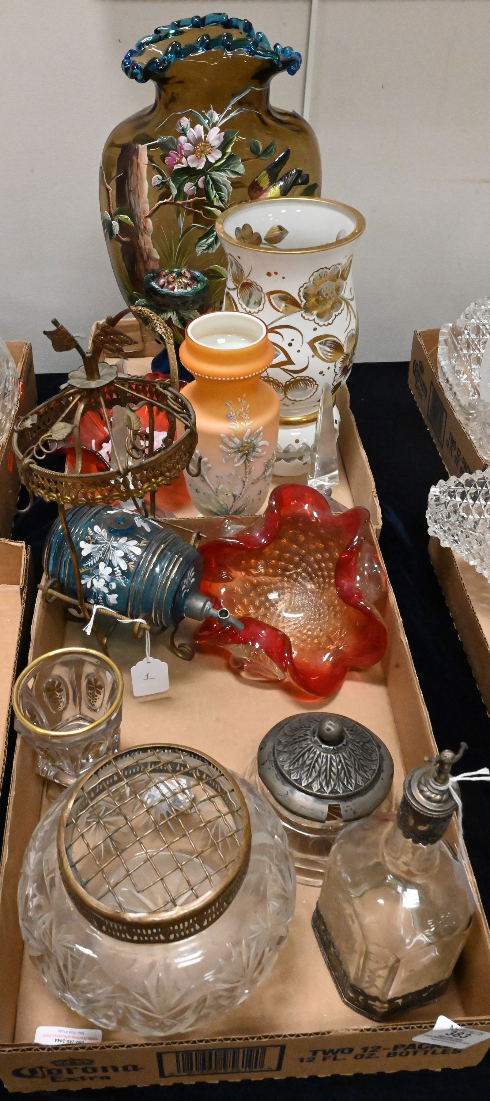 Two Tray Lots of Art Glass (1 of 5)