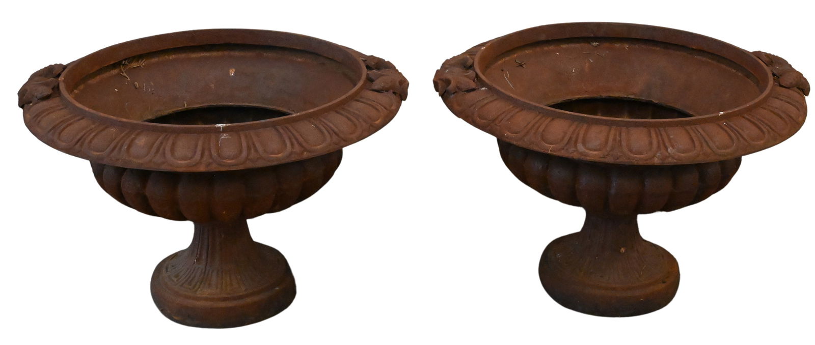 Pair of Iron Outdoor Urns (1 of 4)