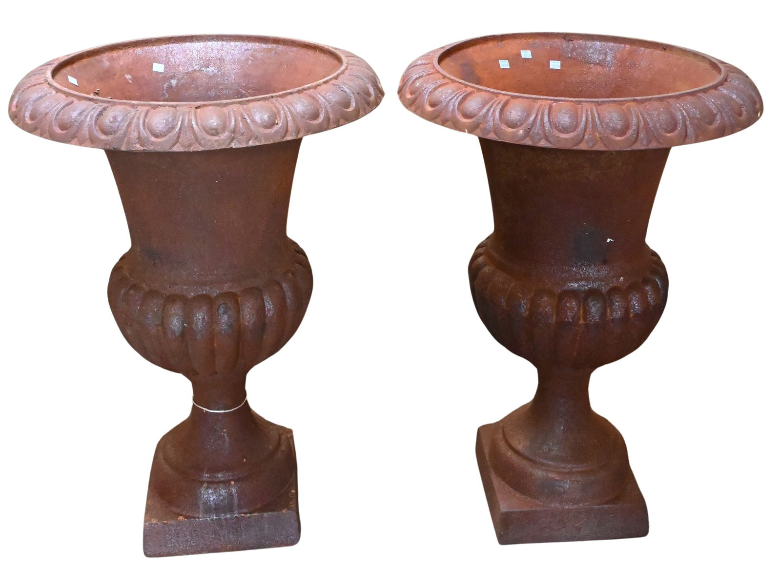 Pair of Outdoor Iron Urns (1 of 4)