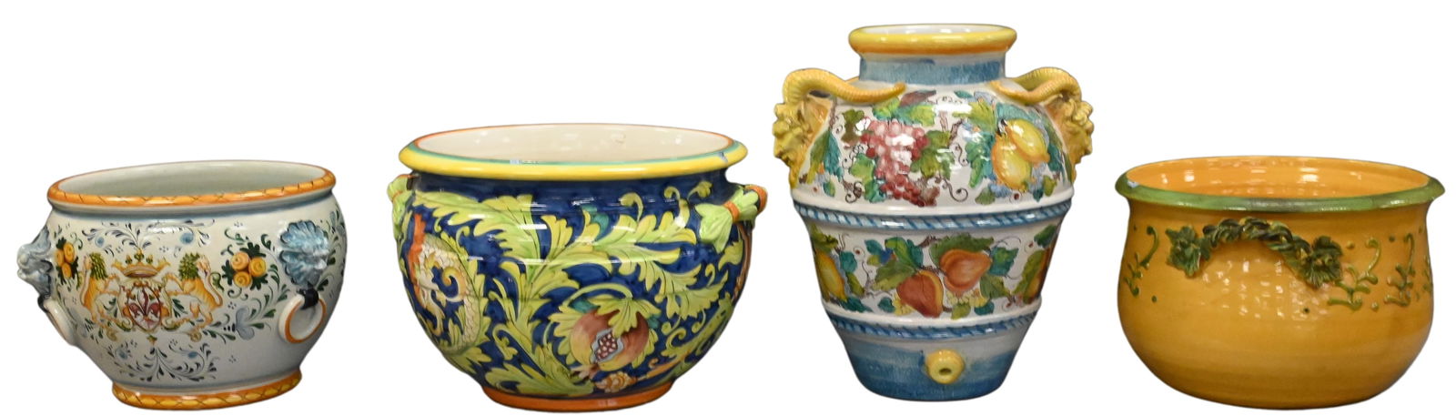 Four Monumental Majolica Urns/Planters (1 of 5)