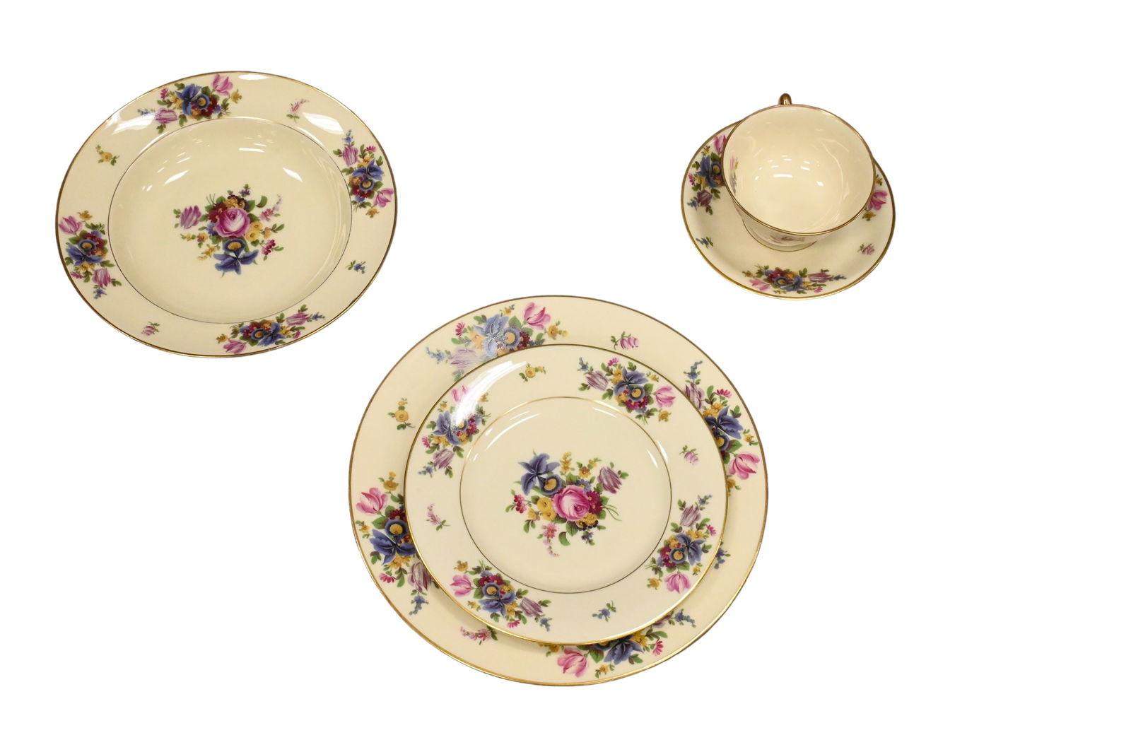 65 Piece Black Knight Bavarian Porcelain Dinner Service (1 of 6)