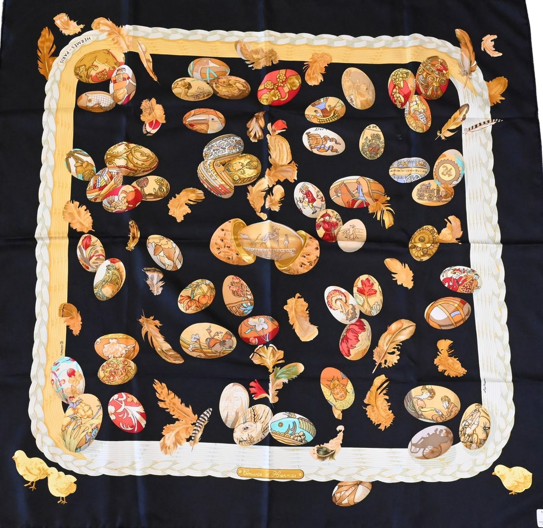 Hermes Paris "Couvee D'Hermes" Silk Scarf (1 of 5)