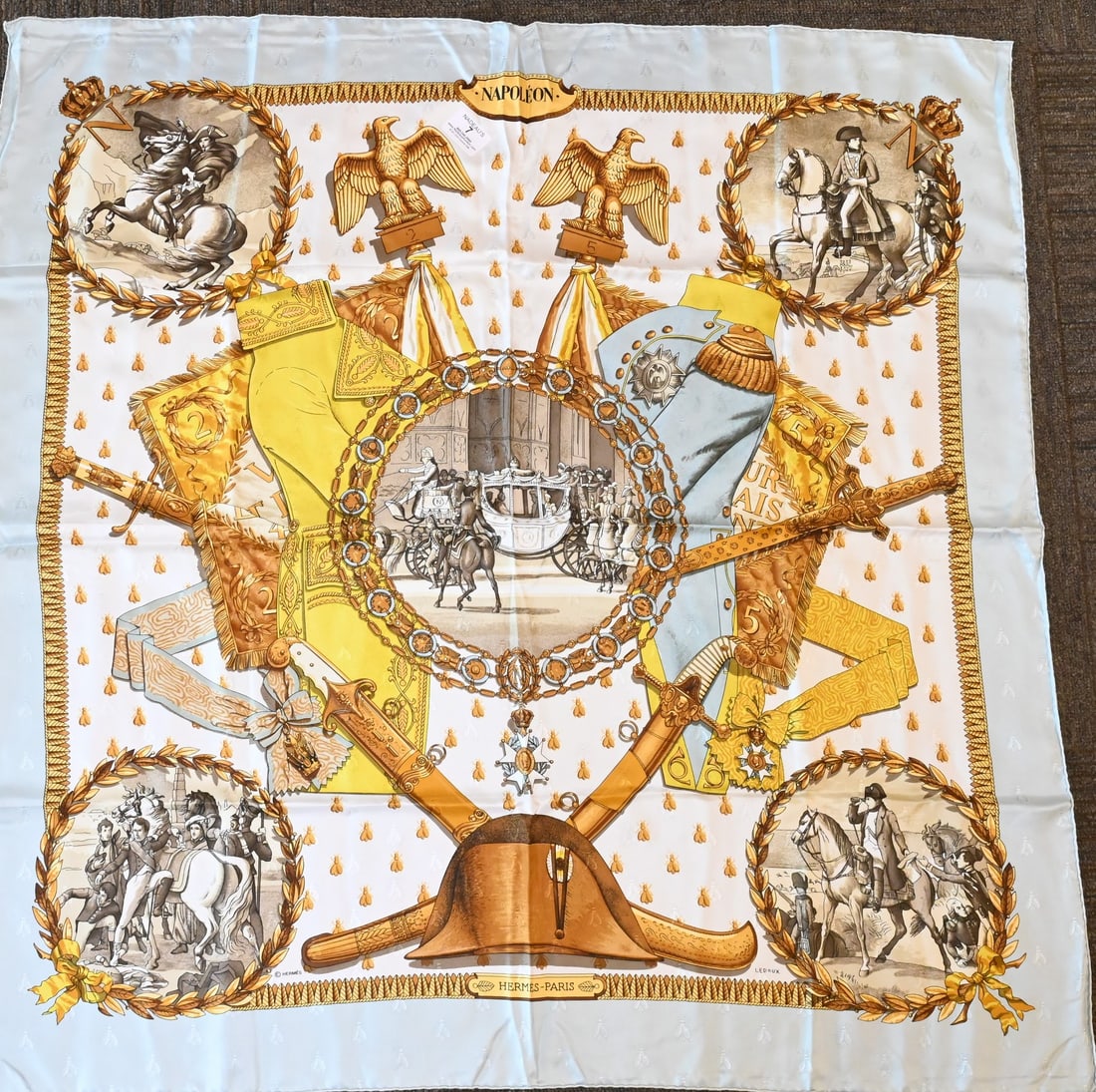 Hermes Paris "Napoleon" Silk Scarf (1 of 4)