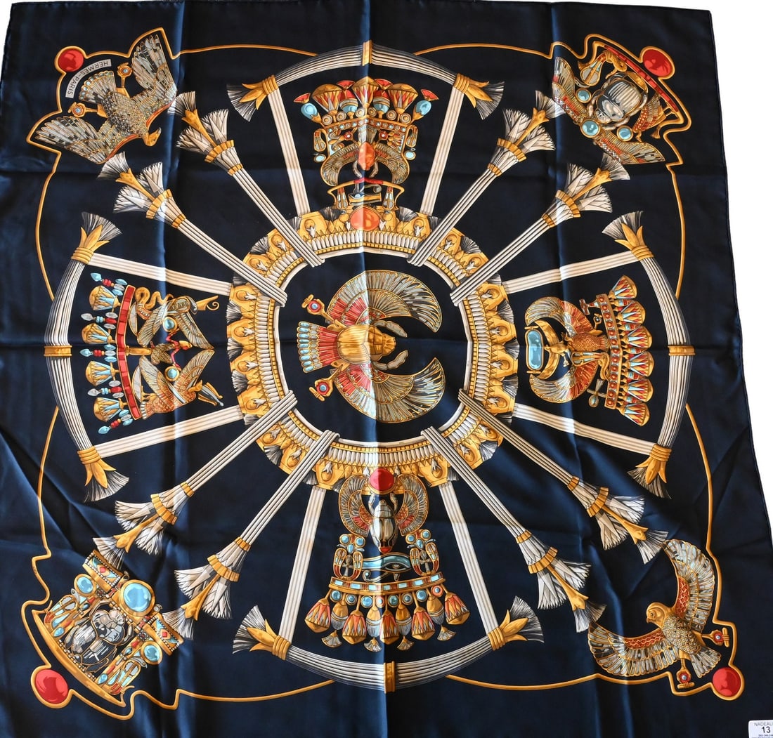 Hermes Paris "Egypte" Scarab Silk Scarf (1 of 5)