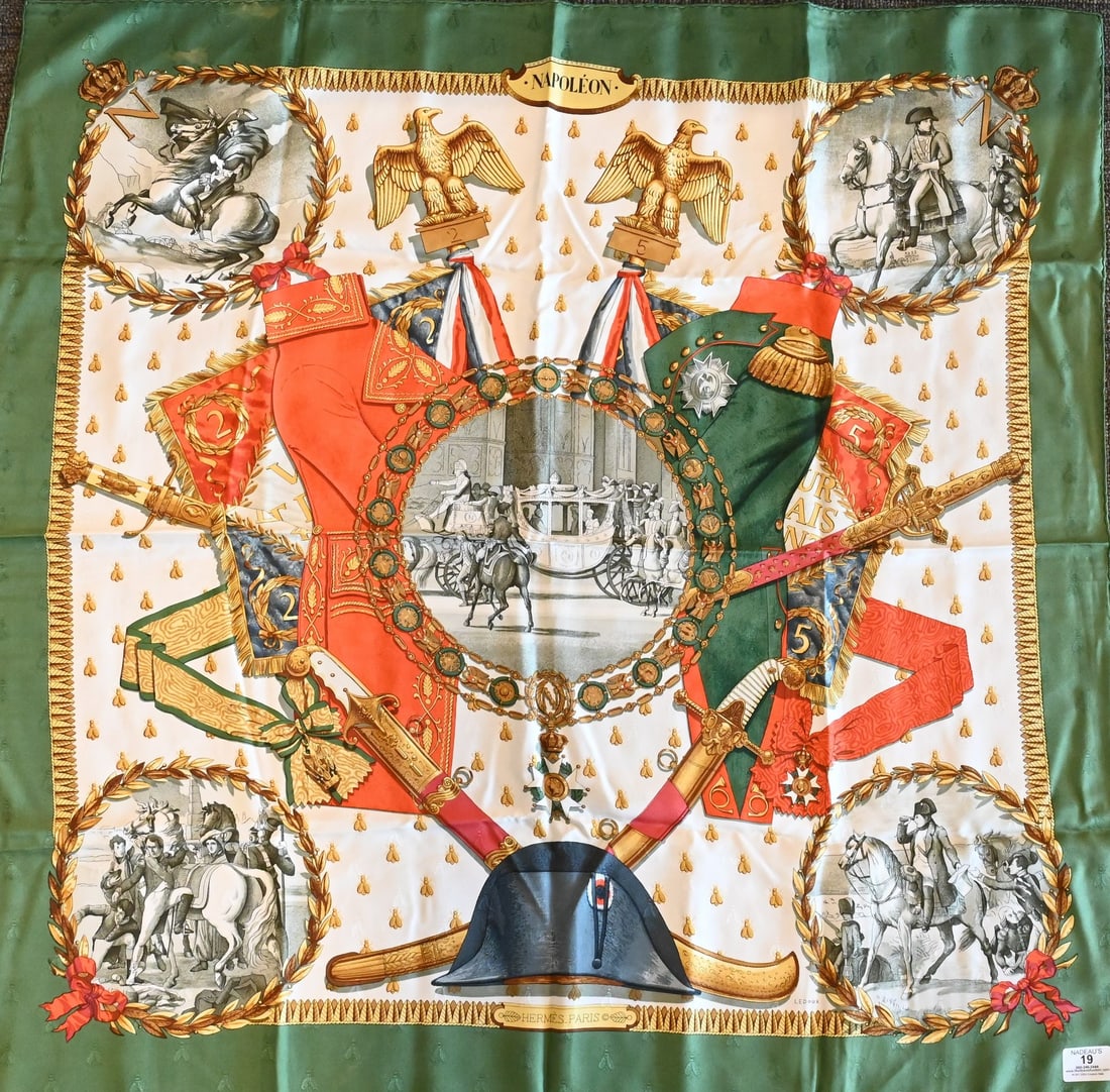Hermes Paris "Napoleon" Silk Scarf (1 of 5)