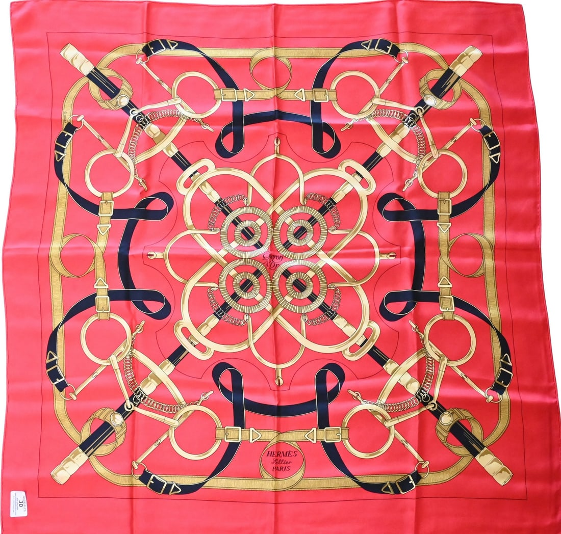 Hermes Paris "Eperon D'or" Silk Scarf (1 of 4)