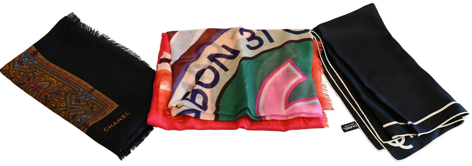 Three Chanel Shawls and Scarves (1 of 4)
