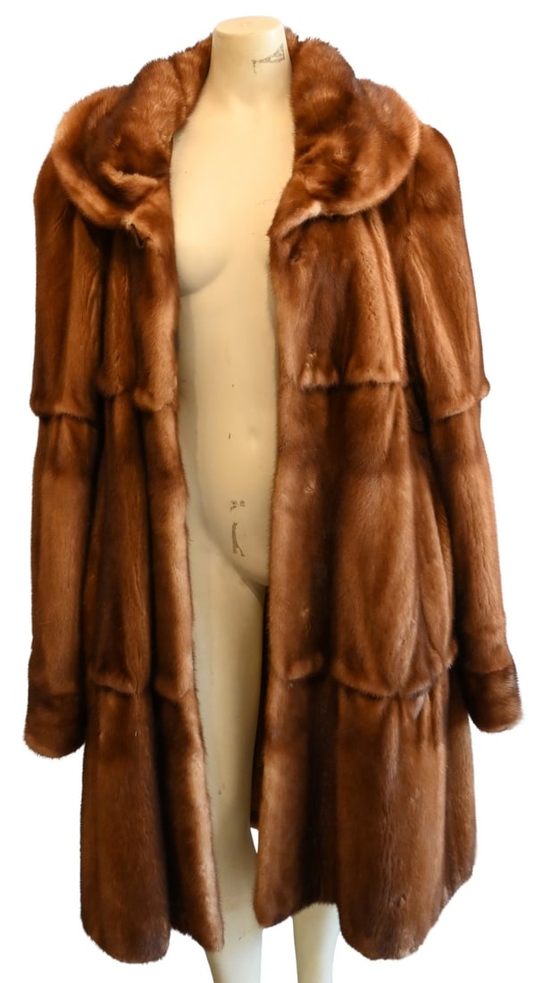 Women's Wachtenheim 3/4 Length Brown Mink Fur Coat (1 of 4)