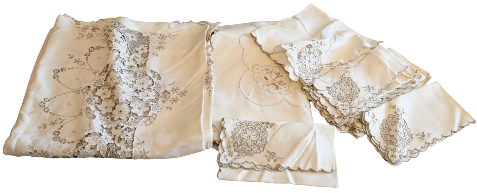 Two Embroidered Tablecloths (1 of 4)