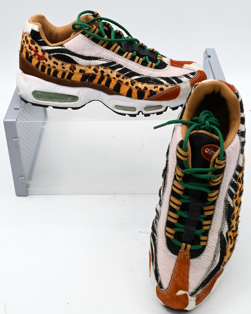 Men's Nike Sneakers Air Max 95 1 Supreme Atmos Animal Pack in Cheetah, Zebra, and Cow Patterns (1 of 5)