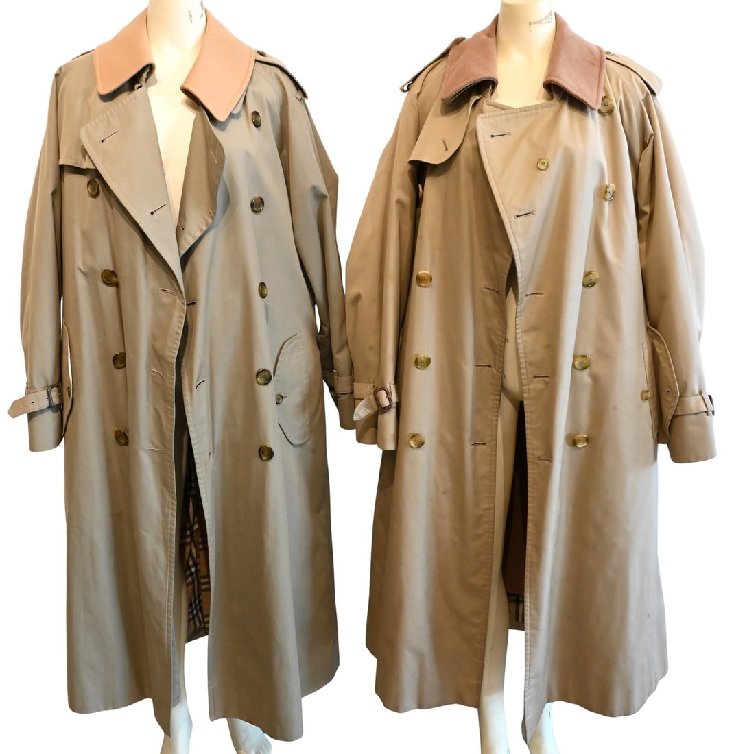 Two Men's Burberry Trench Coats having Liners (1 of 5)