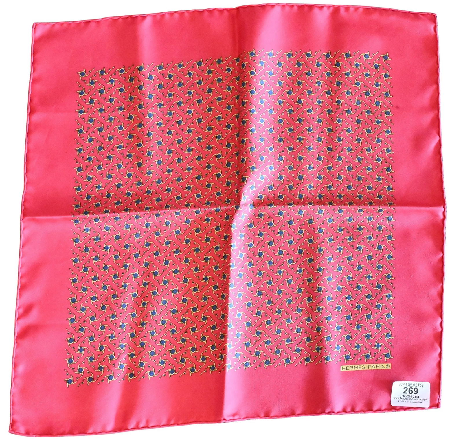 Hermes Paris Silk Pocket Square (1 of 4)