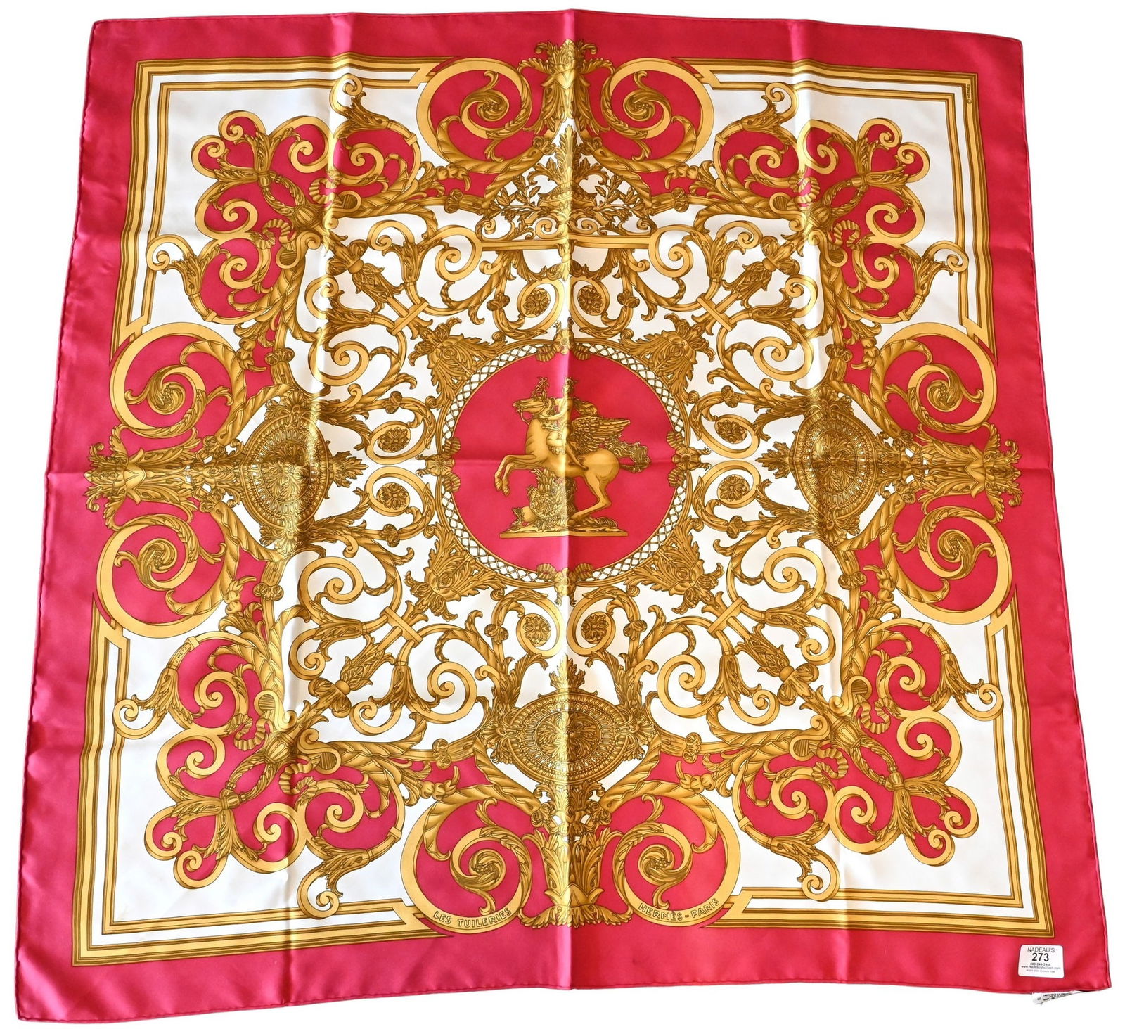 Hermes Paris "Les Tuileries" Silk Scarf (1 of 4)
