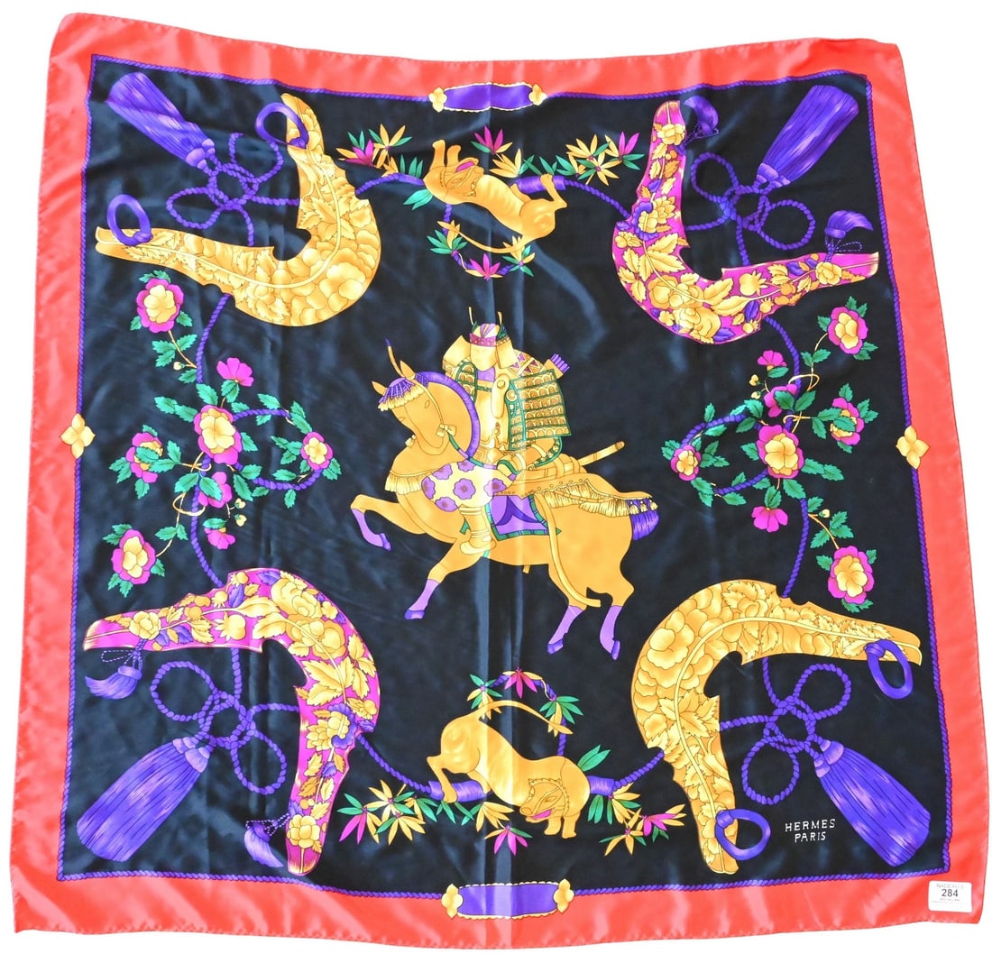 Hermes Paris "Samourai" Silk Scarf (1 of 5)