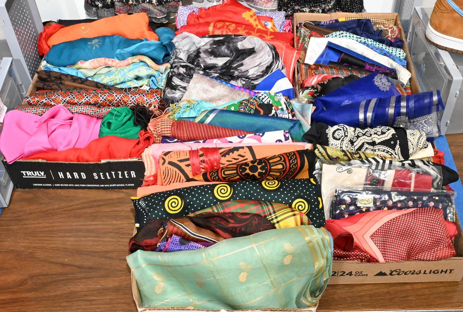 Five Tray Lots of Primarily Silk Scarves (1 of 5)