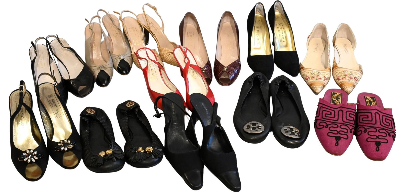 Group of Twelve Pairs of Bruno Magli Women's High Heel and Shoes (1 of 8)