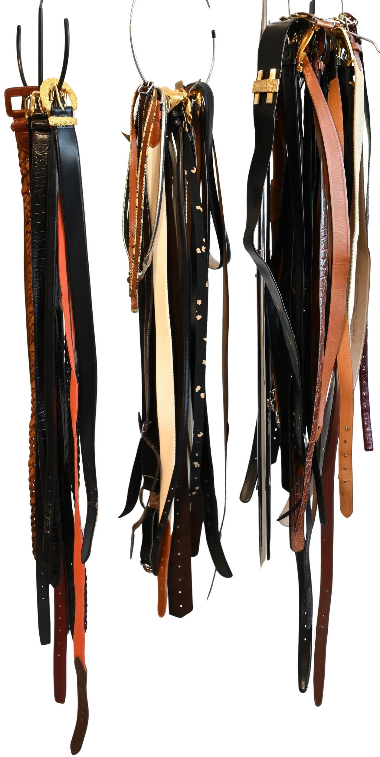 Three Hangers of Men's and Women's Belts (1 of 6)