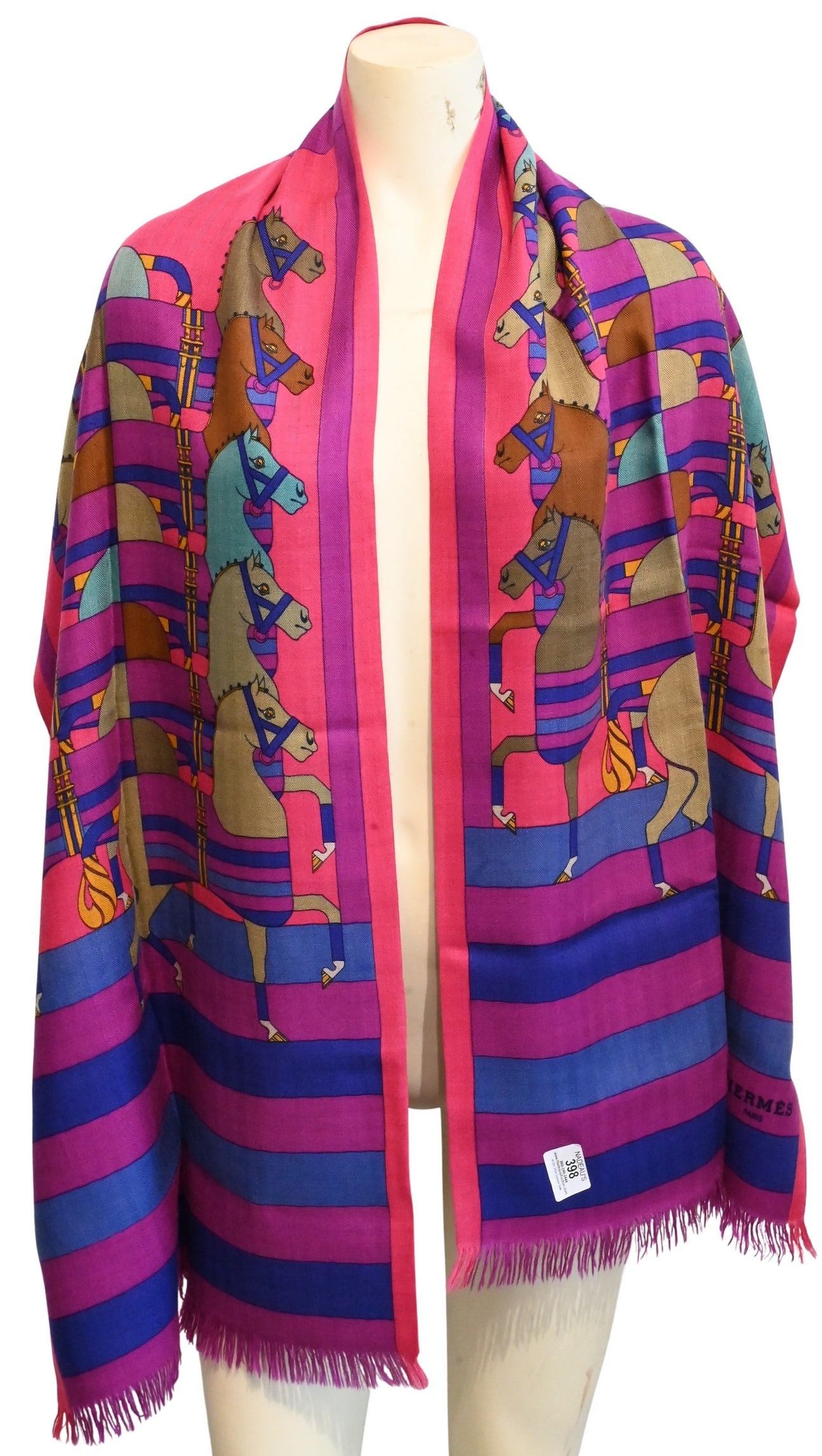 Hermes Paris Rocabar Horse Cashmere and Silk Scarf/Muffler (1 of 6)