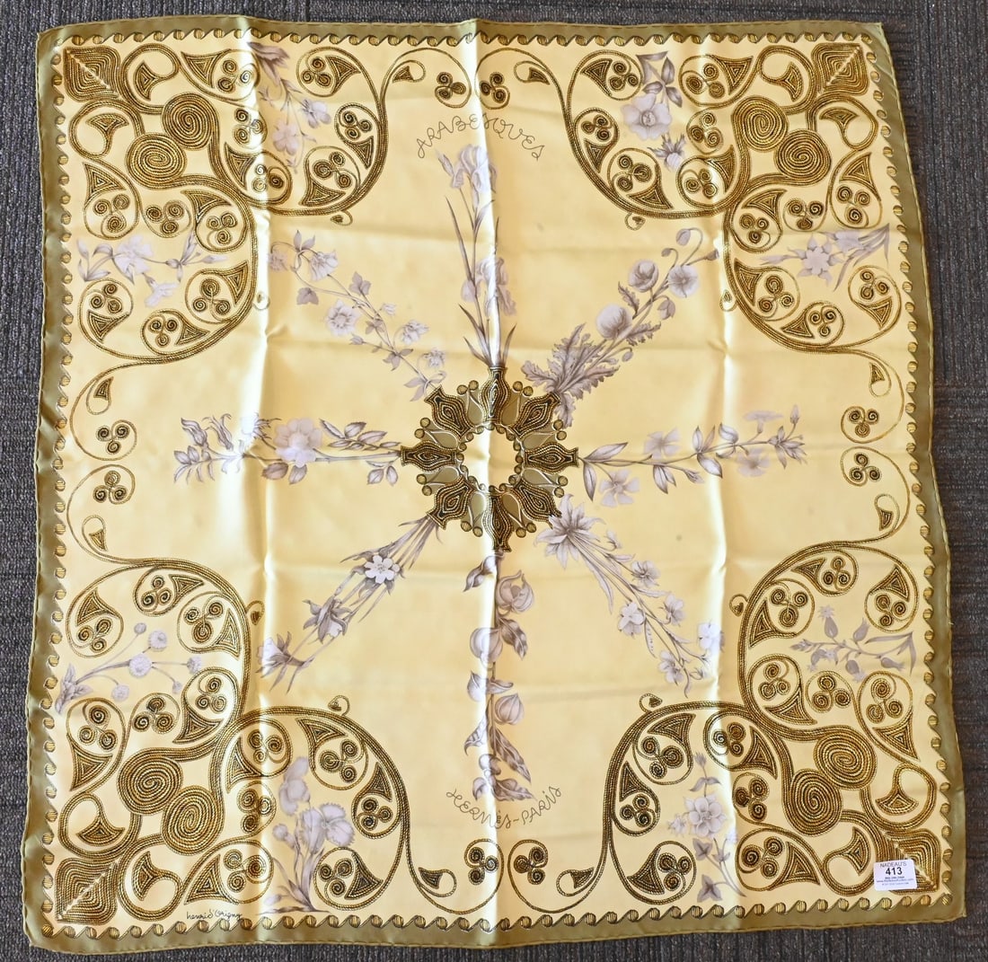 Hermes Paris "Arabesque" Silk Scarf (1 of 4)