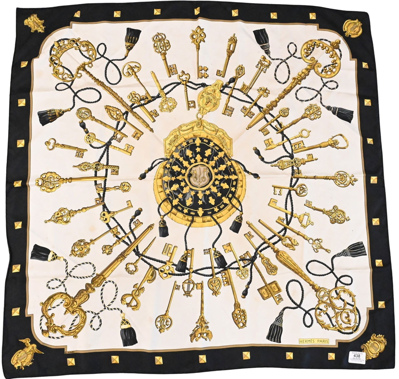 Hermes Paris "Les Clefs" Silk Scarf (1 of 4)
