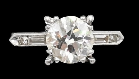 Platinum and Diamond Engagement Ring (1 of 6)