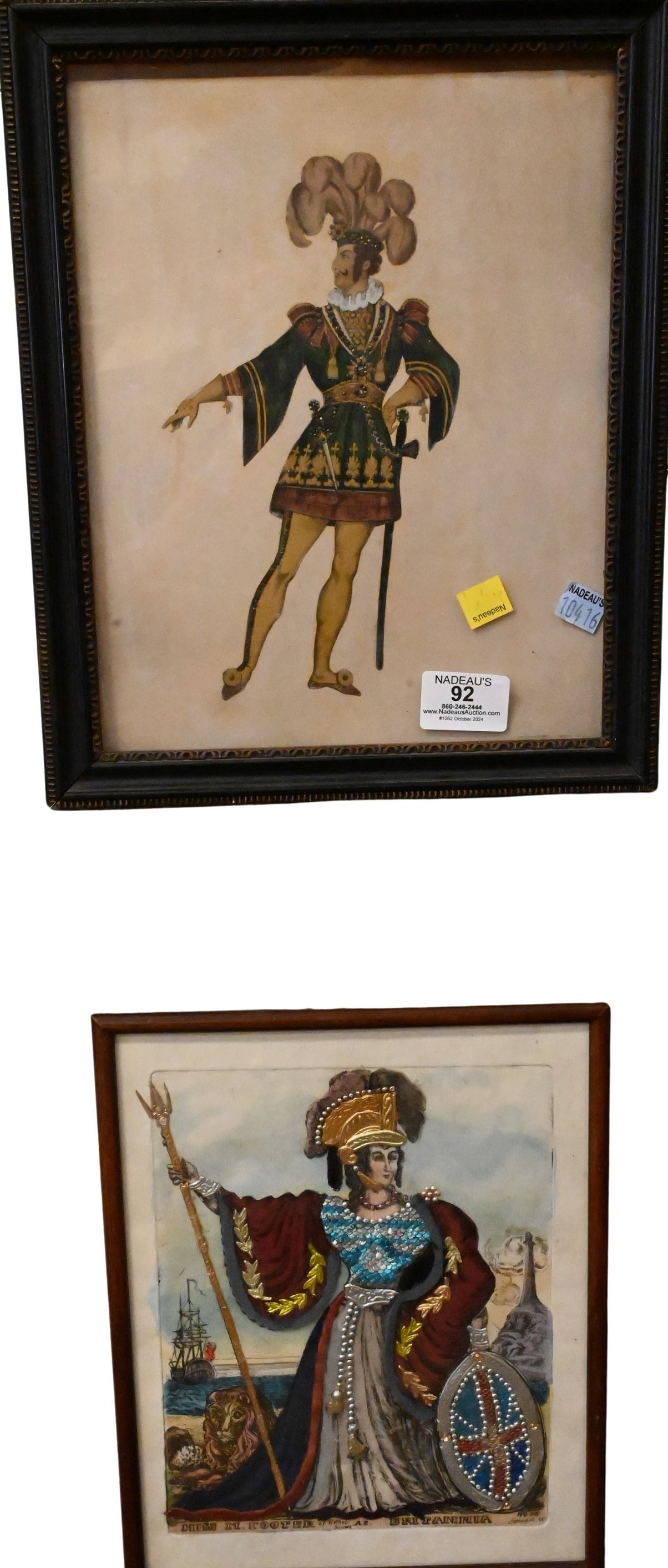 Two  19th  Century  Tinsel  Prints  of Actors (1 of 3)