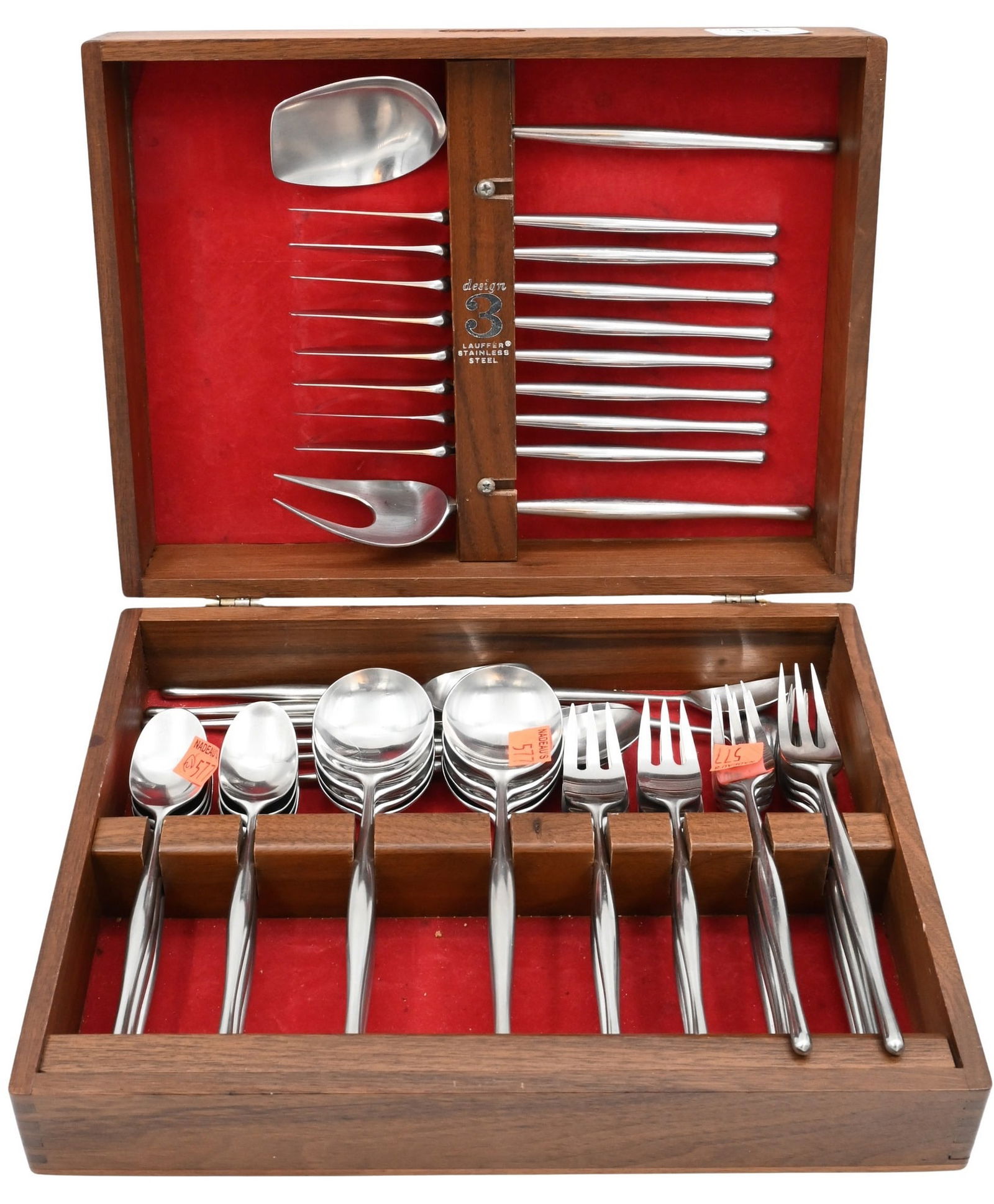 Lauffer  Stainless  Flatware  Set in  Fitted  Box  Service  for Eight. (1 of 8)