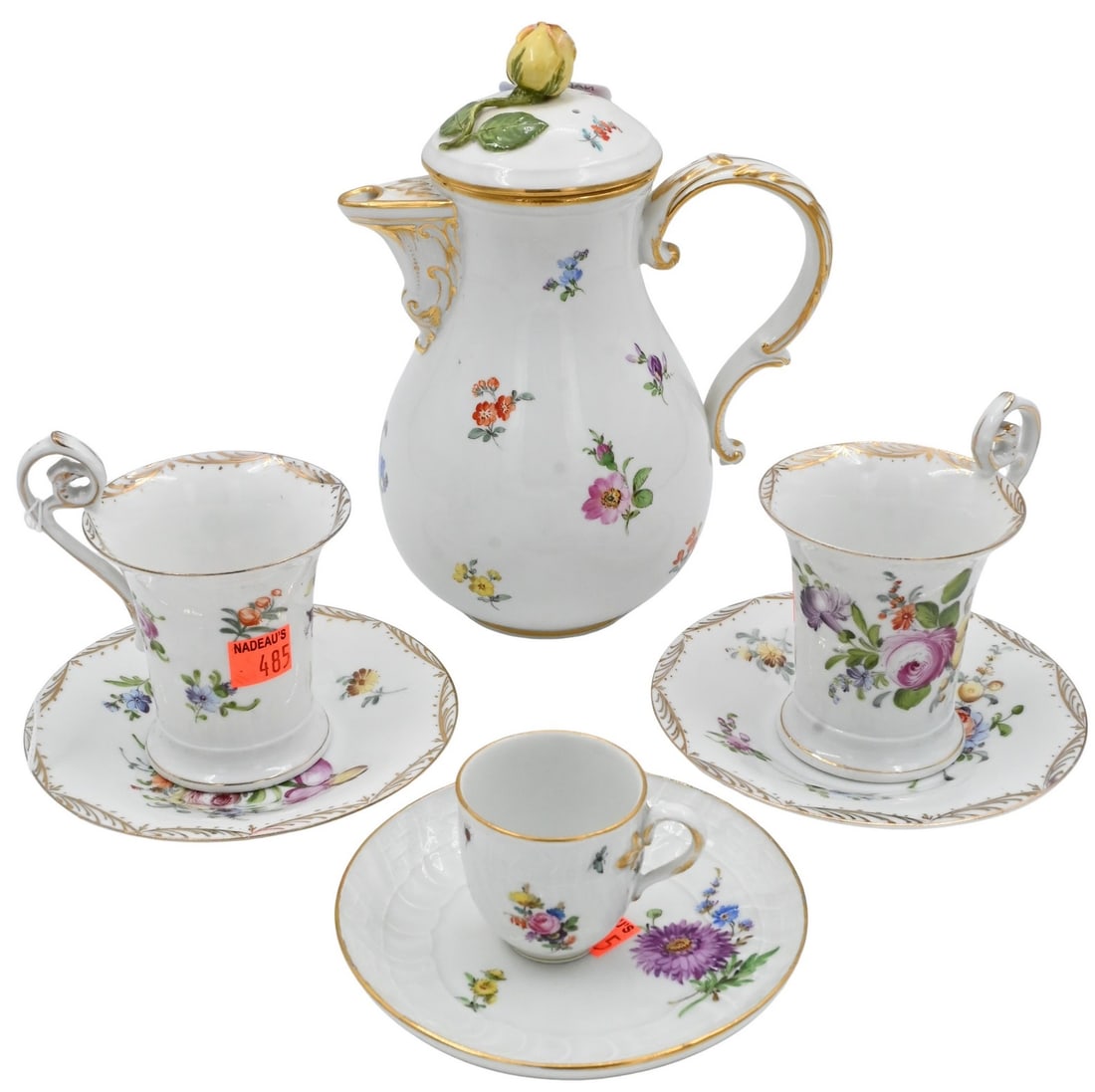 17 Piece Porcelain Lot of Meissen and Dresden (1 of 6)