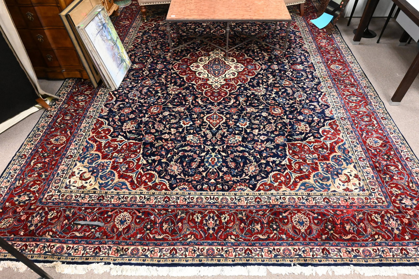 Kashan Room Size Oriental Carpet (1 of 5)