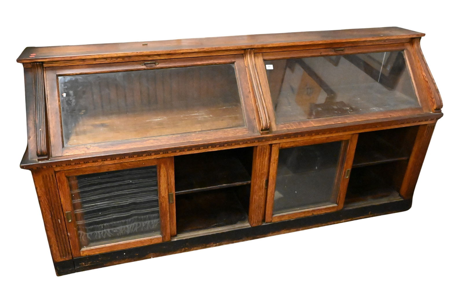 Victorian Oak Store Display Cabinet (1 of 6)