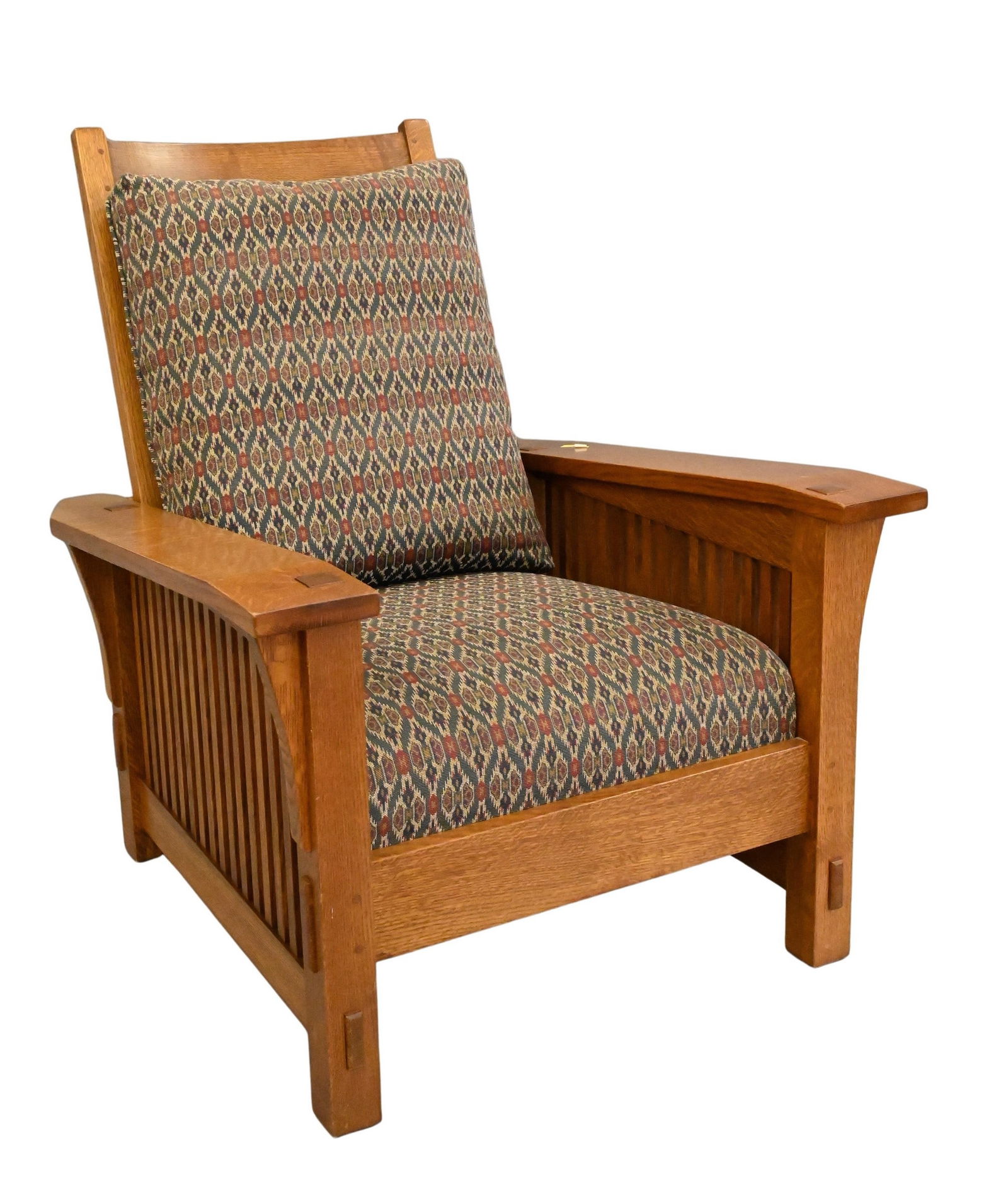 Stickley Mission Oak Morris Chair having Spindle Sides (1 of 4)