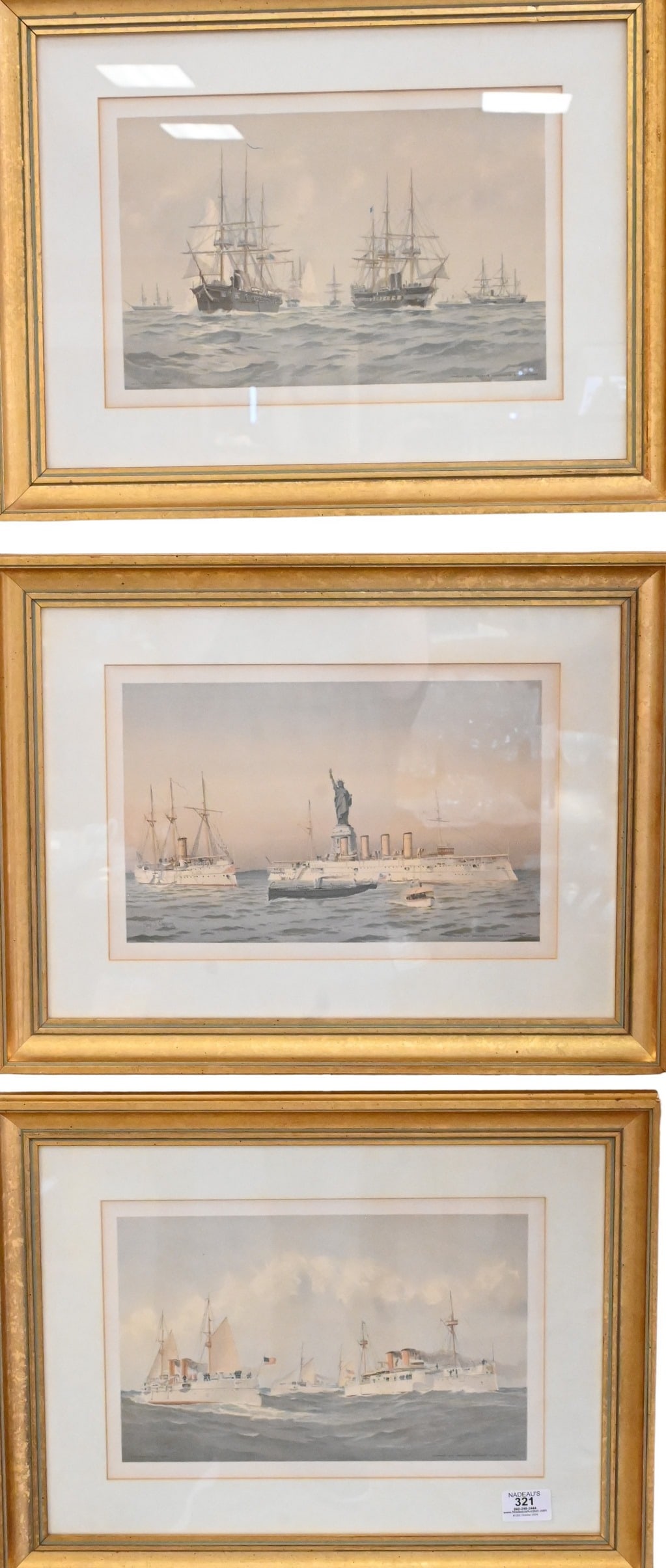 Set of Eight Framed Pieces After Frederick Cozzens (American 1846-1928) (1 of 5)