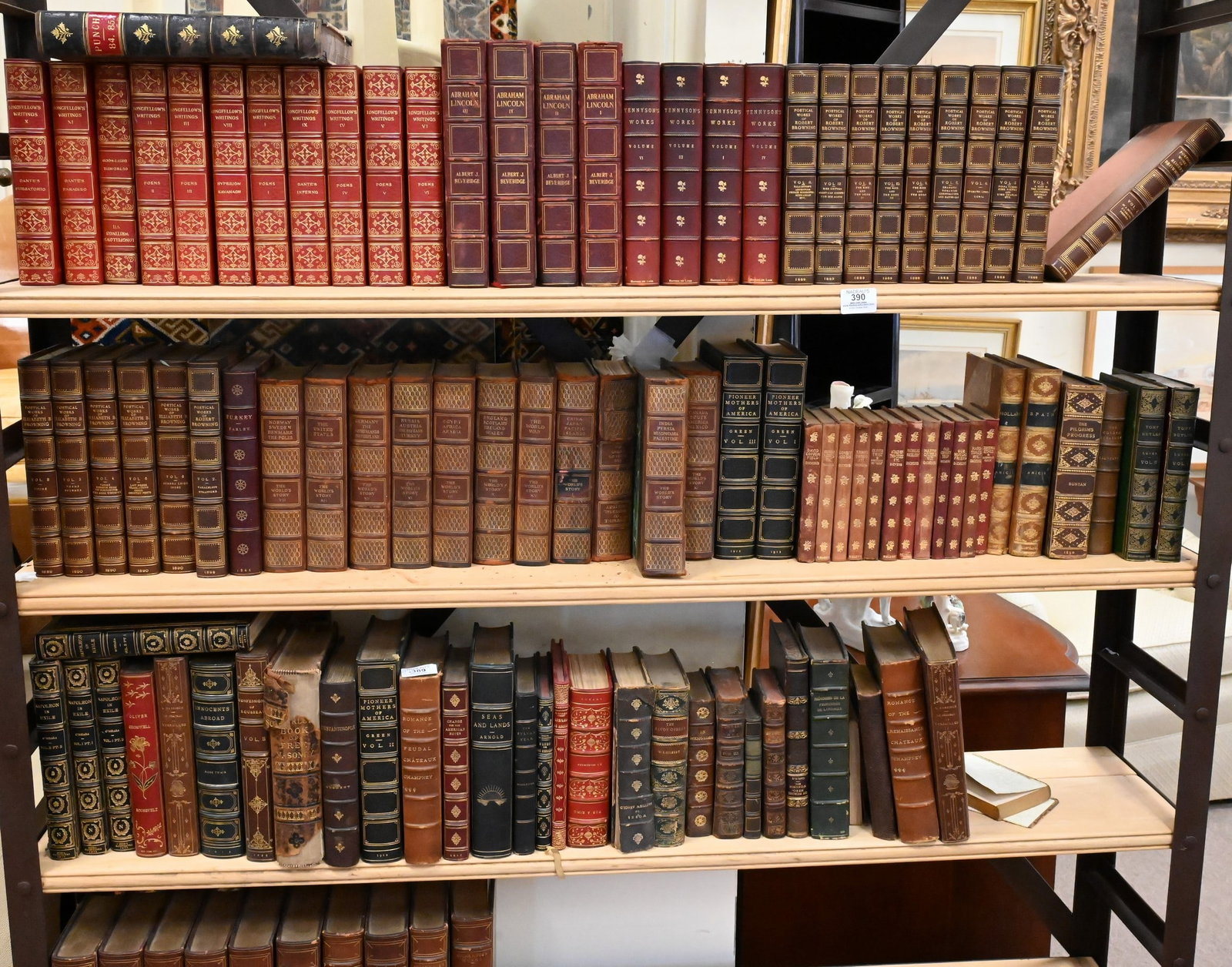 Large Collection of Leather Bound Books (1 of 9)