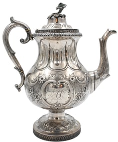 Wendell and Feltman Coin Silver Tea Pot