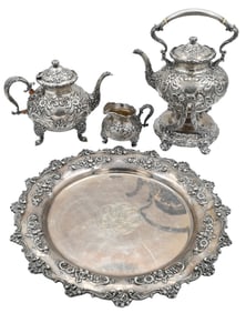 Four Piece Whiting Sterling Silver Coffee Set